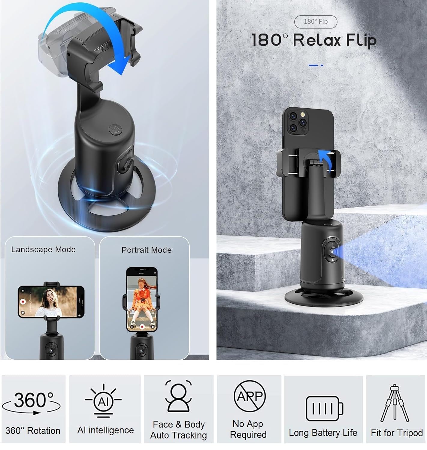 AUTO FACE TRACKING 360 ROTATION CAMERA